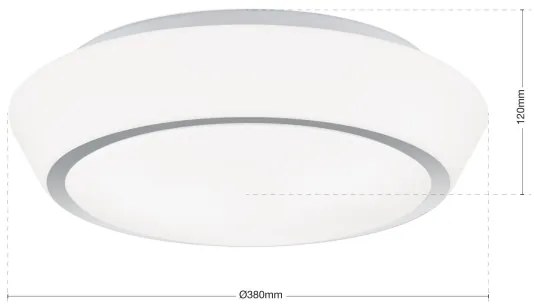 Orion - Fürdőszobai mennyezeti lámpatest TENA 3xE27/60W/230V átm. 38 cm IP44 fehér