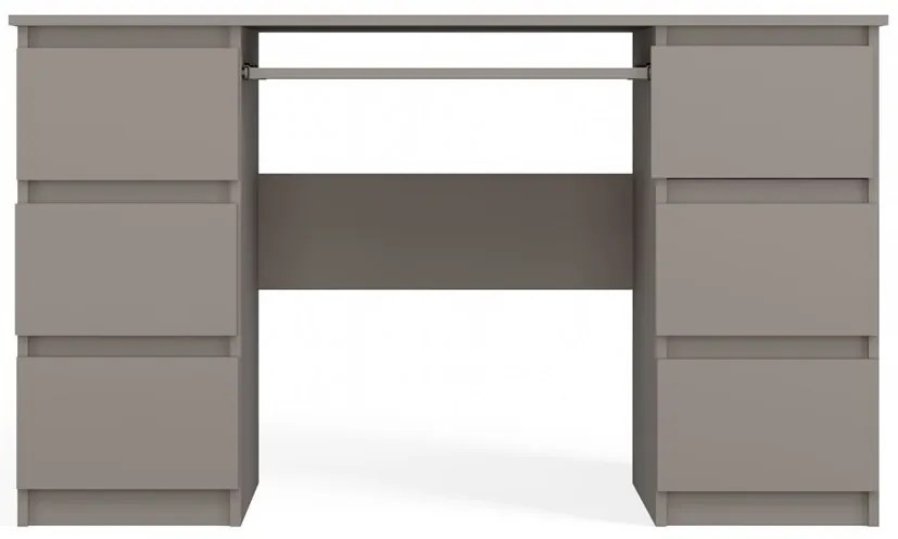 Kuba számítógépasztal, 130x76x51 cm, agyag színű