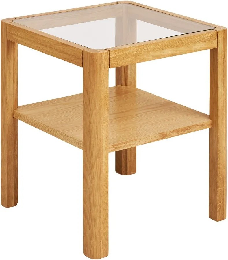 Tárolóasztal üveg asztallappal 40x40 cm Lourmarin – House Nordic