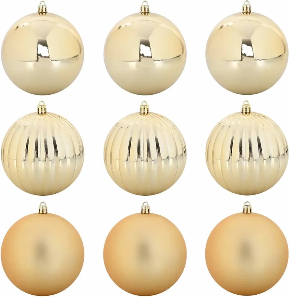 vidaXL Karácsonyi Díszszett XL 9 pcs Arany Műanyag