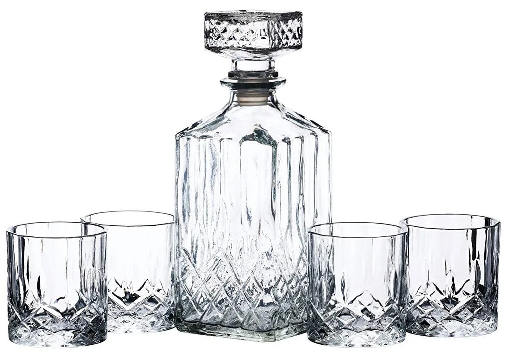 Whiskey tartó pohár és üveg szett BarCraft
