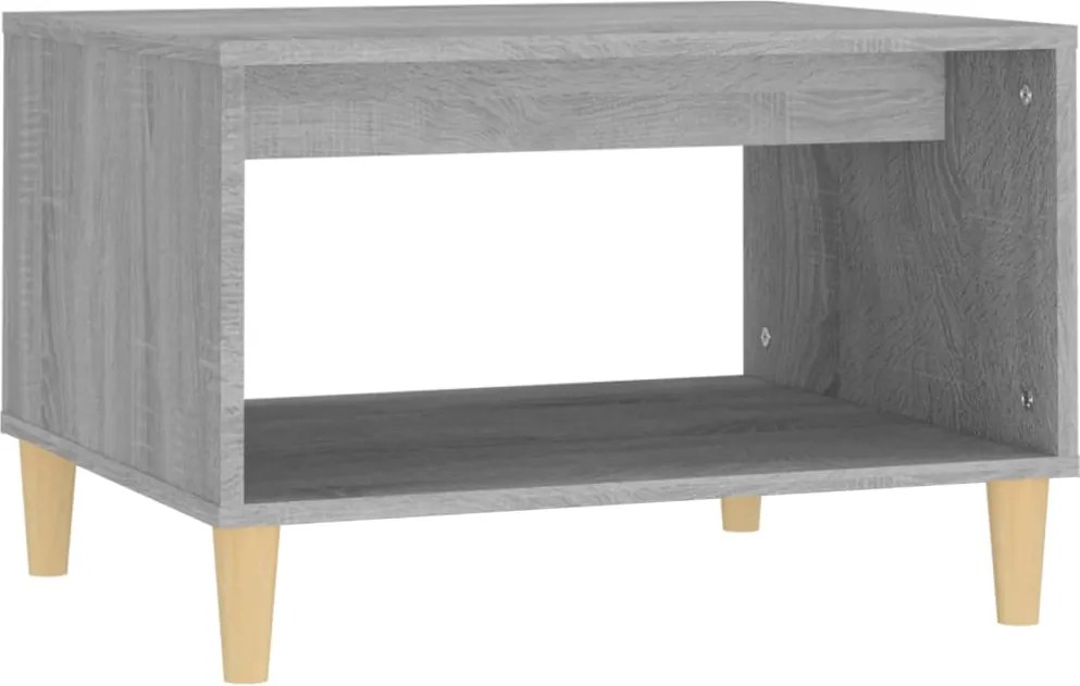 vidaXL szürke sonoma színű szerelt fa dohányzóasztal 60x50x40 cm