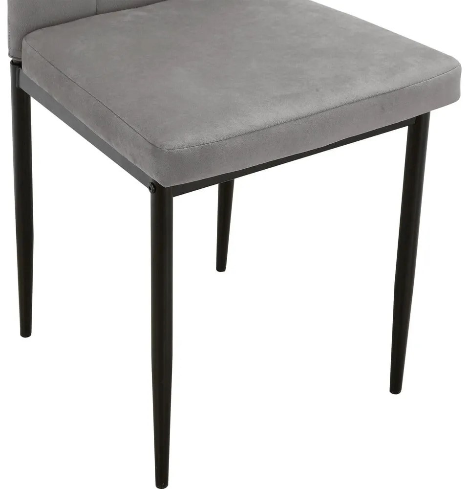 Szürke bársony étkezőszék szett 2 db-os Kelly – Støraa