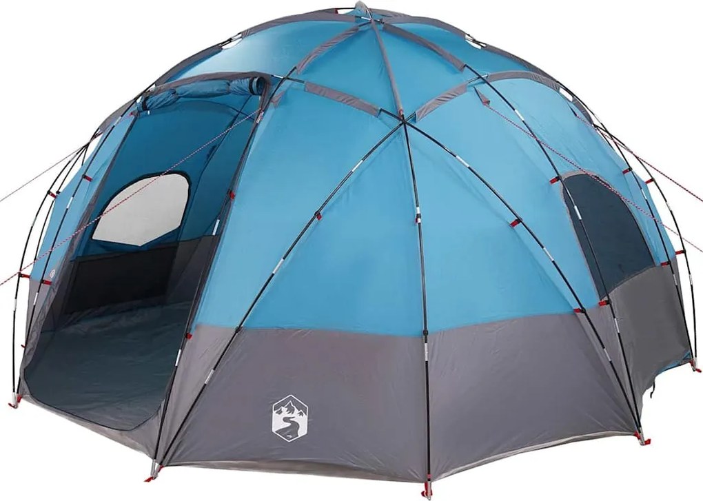 vidaXL Kempingssátor tetővel Kék 475 x 475 x 235 cm Poliészter