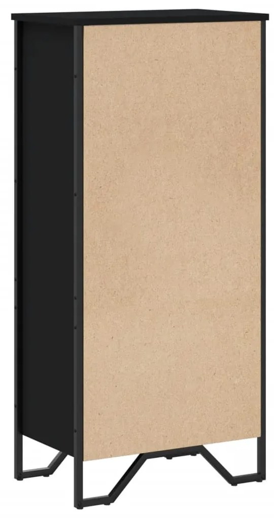 fekete szerelt fa könyvszekrény 50 x 31 x 106 cm