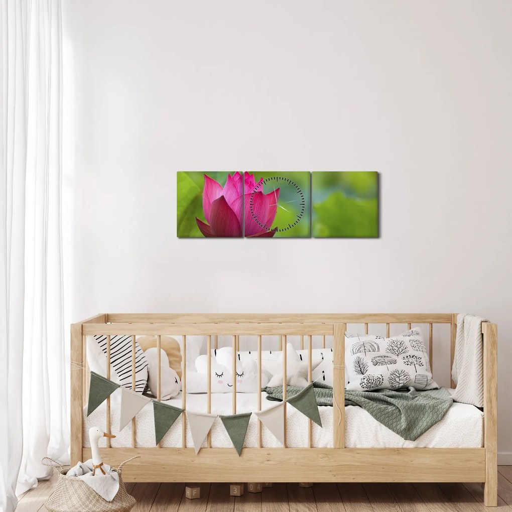 Kép - vízi növény (órával) (90x30 cm)