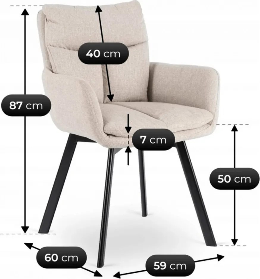 CORTADO forgószék, bézs