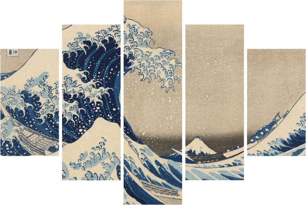 Kép - Katsushika Hokusai, Under the Wave off Kanagawa, reprodukciók (150x105 cm)
