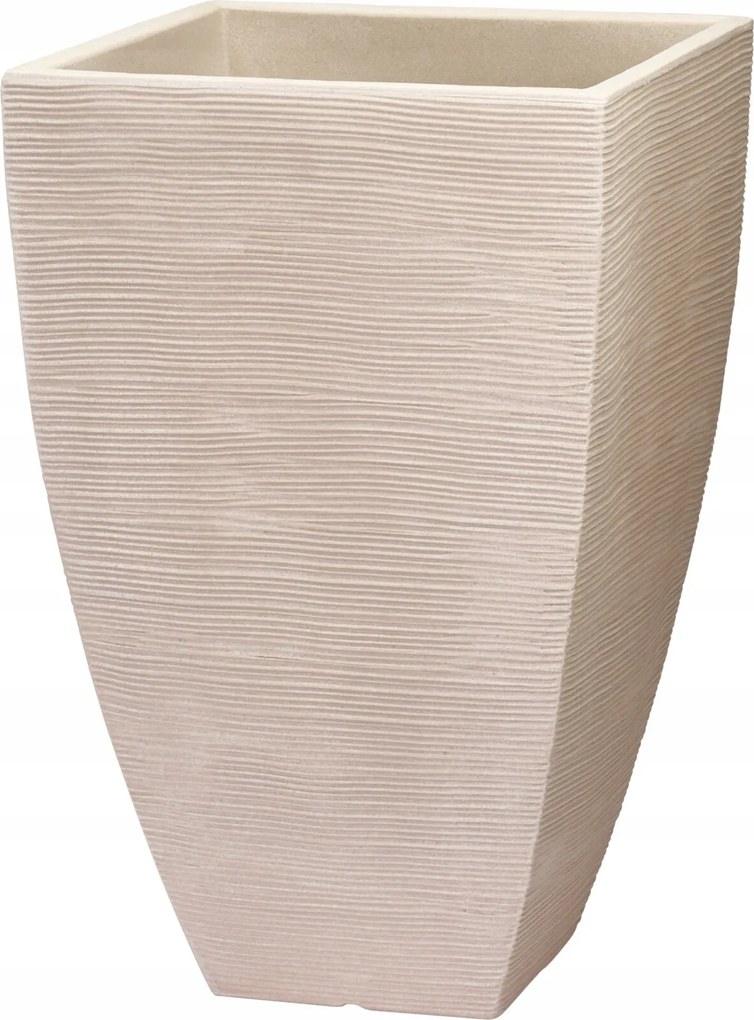 Virágtartó fedél műanyag bordázott homokszínű magas 40x60cm 1db