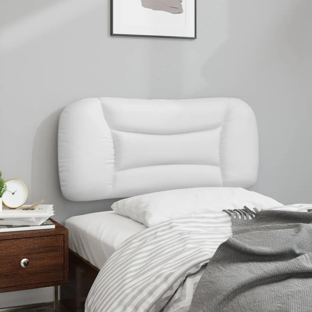 fehér műbőr fejtámla párna 90 cm