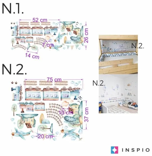 INSPIO Falmatricák a vonatokról - kisfiú falmatrica