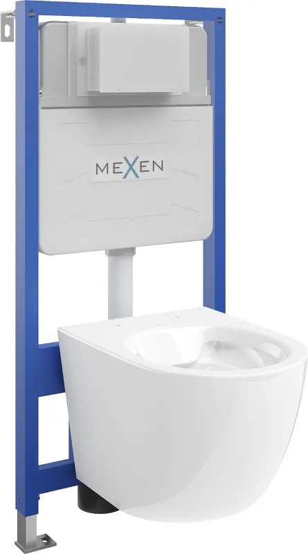 Mexen Lena WC beépített tartály Fenix Slim vázzal és WC-csészével, fényes fehér - 6103322XX00
