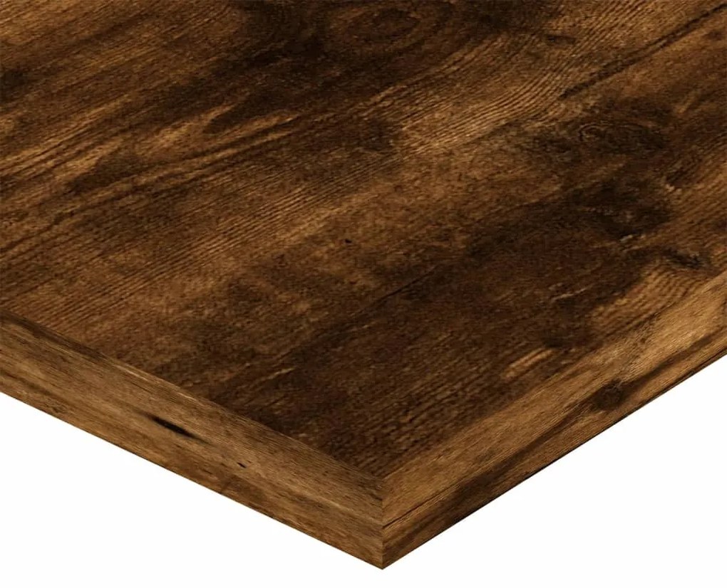 4 db füstös tölgy színű szerelt fa fali polc 60 x 20 x 1,5 cm