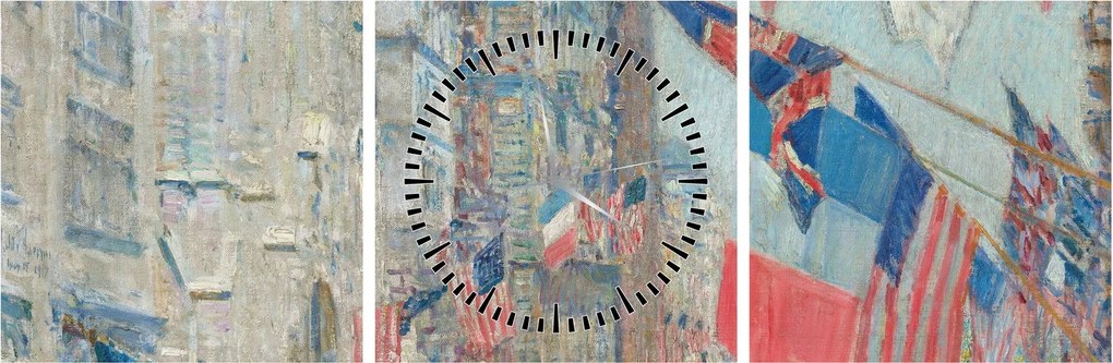 Kép - Childe Hassam, Allies day, reprodukciók (órával) (90x30 cm)