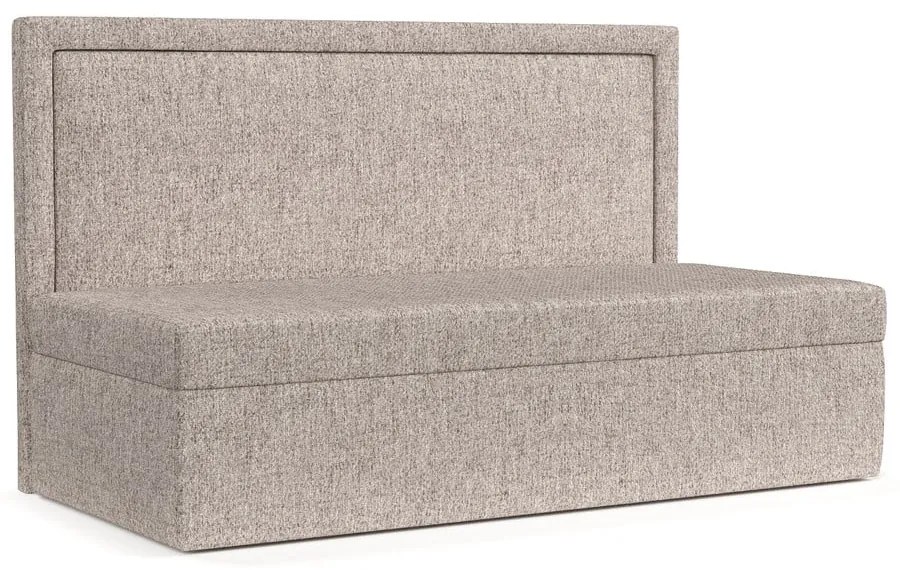 Világosbarna kárpitozott egyszemélyes ágy 90x200 cm Scala – Maison de Rêve