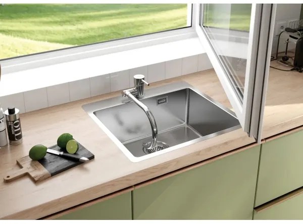 Deante ZPO_010B - Mosogató OLFATO 50,5x55 cm csiszolt acél