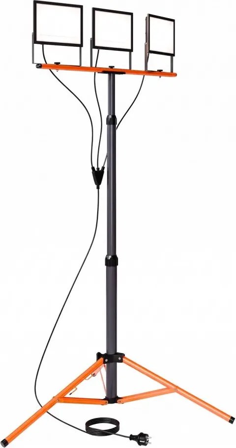 LED reflektor állvánnyal 3xLED/100W/230V 4500K IP65 fekete/narancssárga