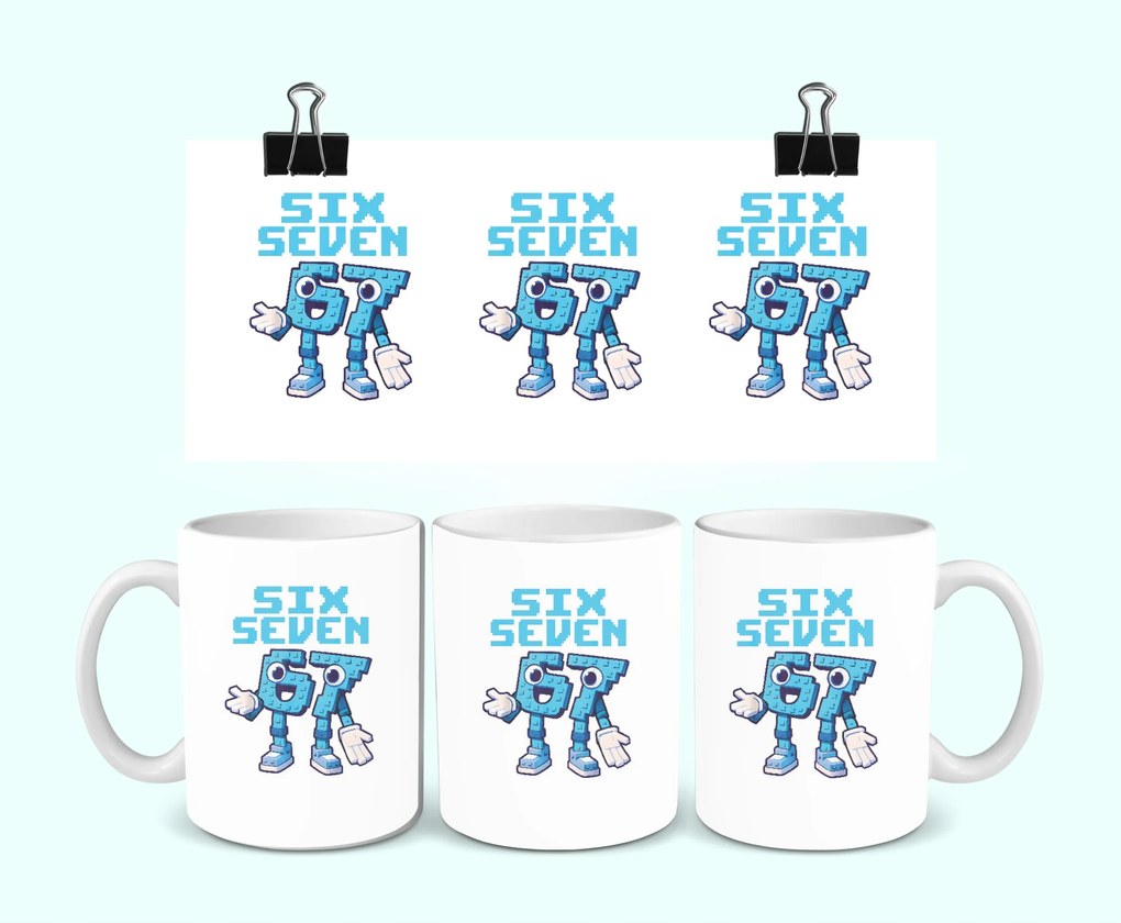 Bögre Six Seven 67 Steal A Brainrot Roblox Ajándék Gamer Mém Játékosoknak