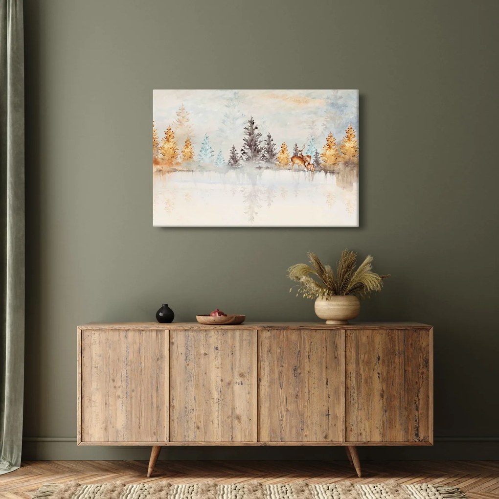 Kép - Akvarell erdő (90x60 cm)