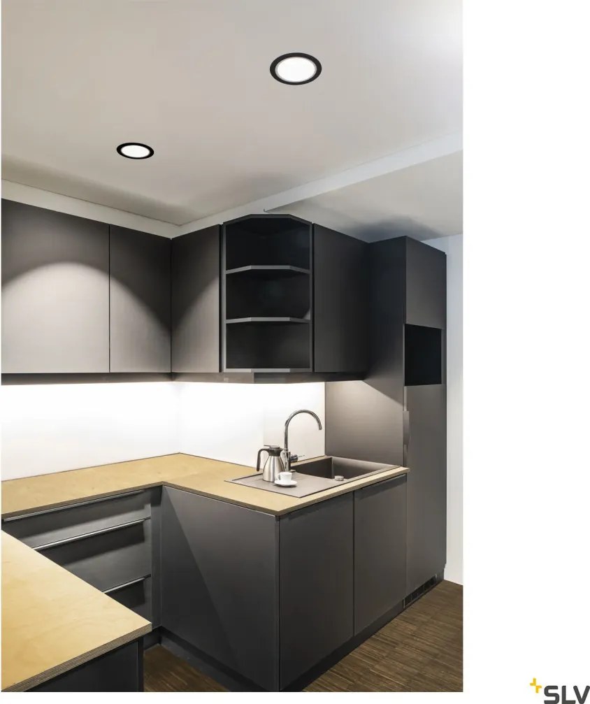 SLV 1004016 NUMINOS DL XL Fürdőszobai Beépíthető Lámpa Fehér, Fekete LED IP44