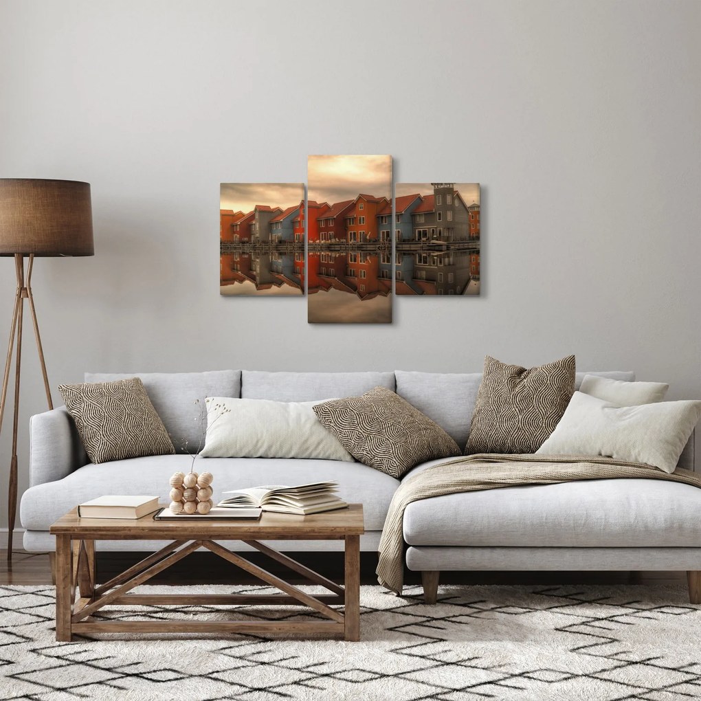 Színes házak képe (90x60 cm)