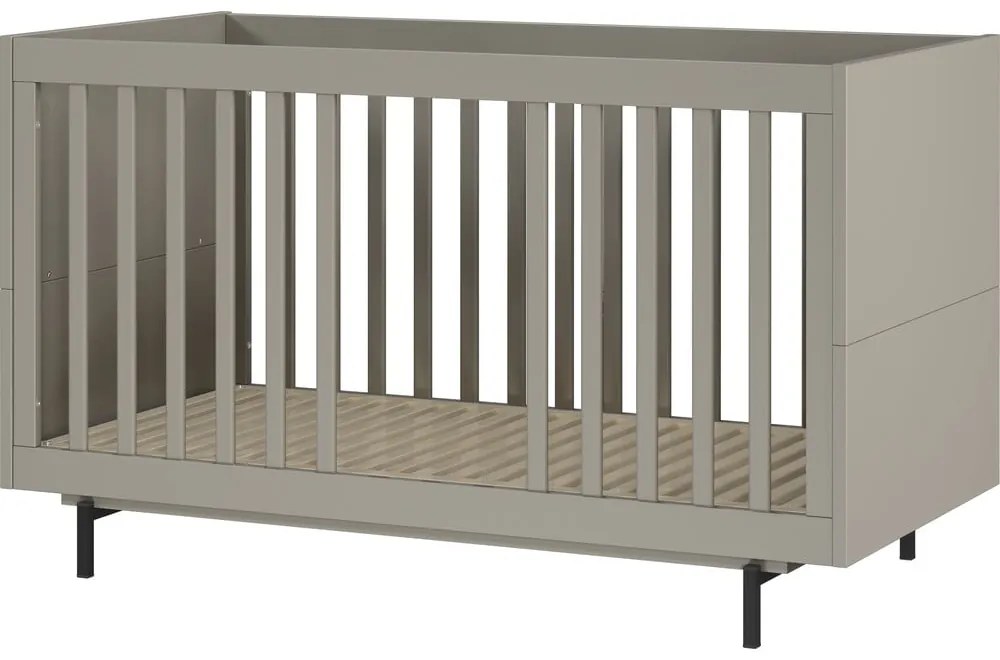 Szürke gyerekágy ágyráccsal 70x140 cm Tomino – Germania