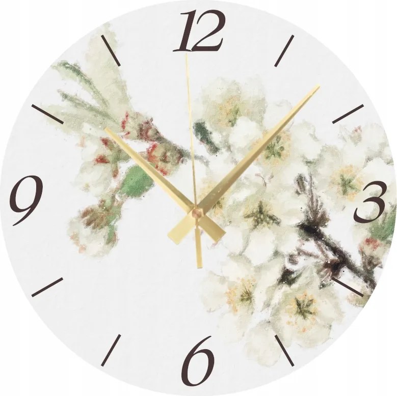 Falióra dekoratív nyomtatás Festett virágok 45 cm