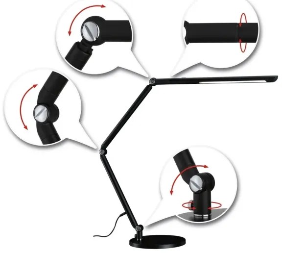 Paulmann 78912 - LED 10,6W állítható asztali lámpa FLEXBAR 230V 3000/4000/6500K
