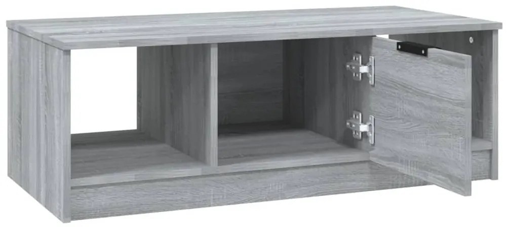 Szürke sonoma színű szerelt fa dohányzóasztal 102 x 50 x 36 cm