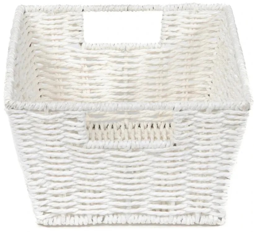 Compactor ETNA kézzel kötött kosár, 31 x 24x 14 cm, fehér
