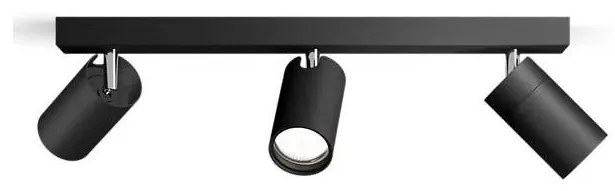 Philips - Fürdőszobai spotlámpa IDRIS 3xGU10/5W/230V IP44 fekete 8720169299016