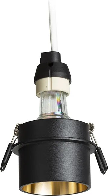 RENDL ORTA süllyesztett lámpa fekete/aranysárga 230V LED GU10 9W
