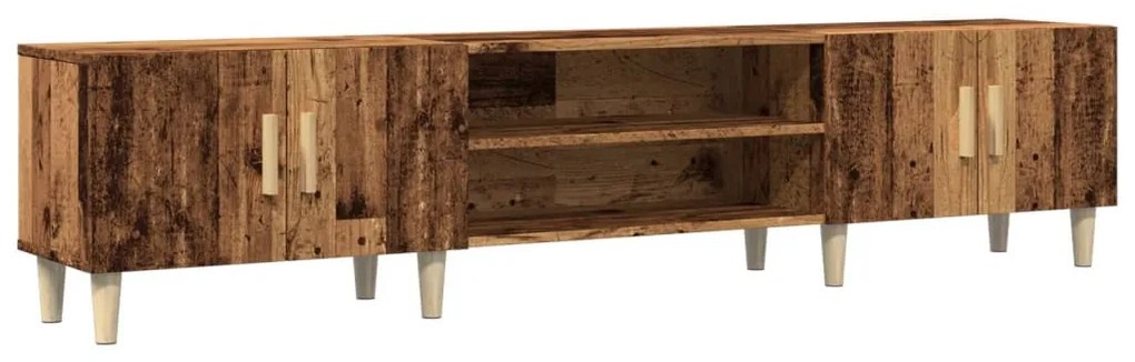 antik fa színű szerelt fa TV-szekrény 180 x 31,5 x 40 cm