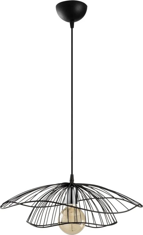 Tel 6500 fekete fém függőlámpa, Ø50 cm