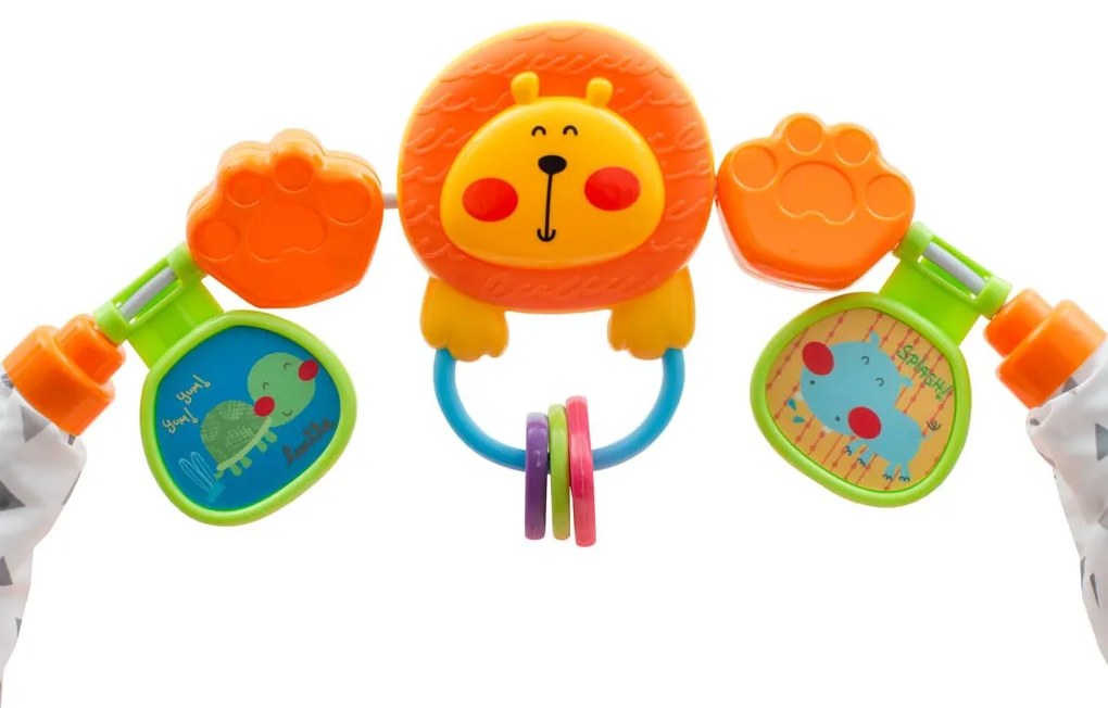 Gyerek bébikomp New Baby szilikon kerekekkel Forest Kingdom Pink