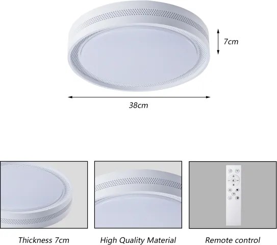 BRILAGI - Dimmelhető KREON mennyezeti LED lámpa 54W/230V 3000-6000K fehér átm. 38 cm + távirányító