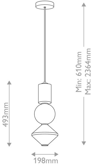 Alora Mood ALM-BIJOU-P3-PN - BIJOU LED kábeles csillár LED/20W/230V 3000K króm