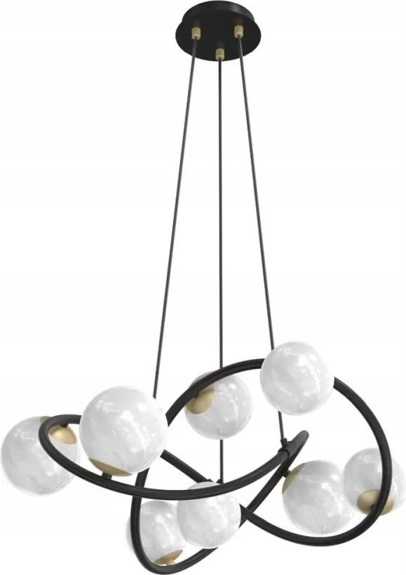 Lenyűgöző csillár alabástrom lámpaernyőkkel Nisyro MD4922-8-EBGN Zuma Line