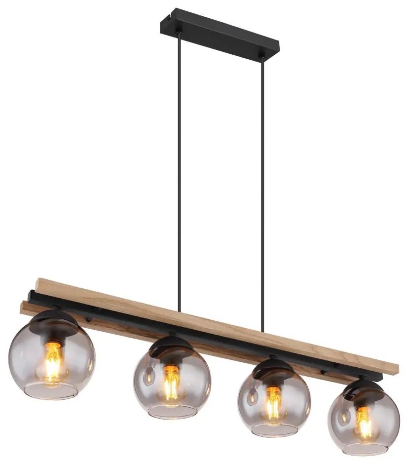 Globo 15569-4HW - Csillár zsinóron CONNI 4xE27/25W/230V