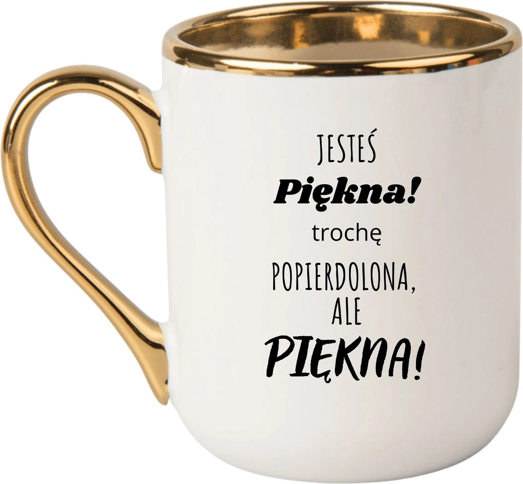 Bögre Elegáns Fehér Arany Rant Vicces Ajándék Gyönyörű Vagy