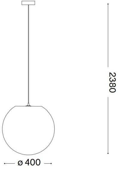 Ideal Lux - Csillár zsinóron CARTA 1xE27/25W/230V átm. 40 cm fehér