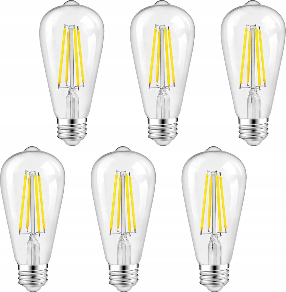 Izzó E27 Led filament 10W 1000lm=75W ST64 Semleges dekoratív Savineo