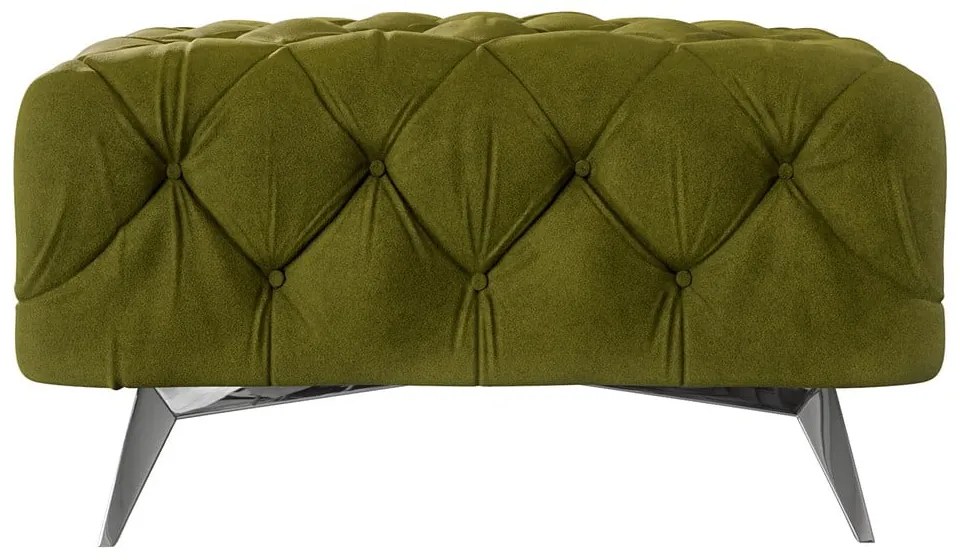 Zöld bársony lábtartó Chelsea – Ropez