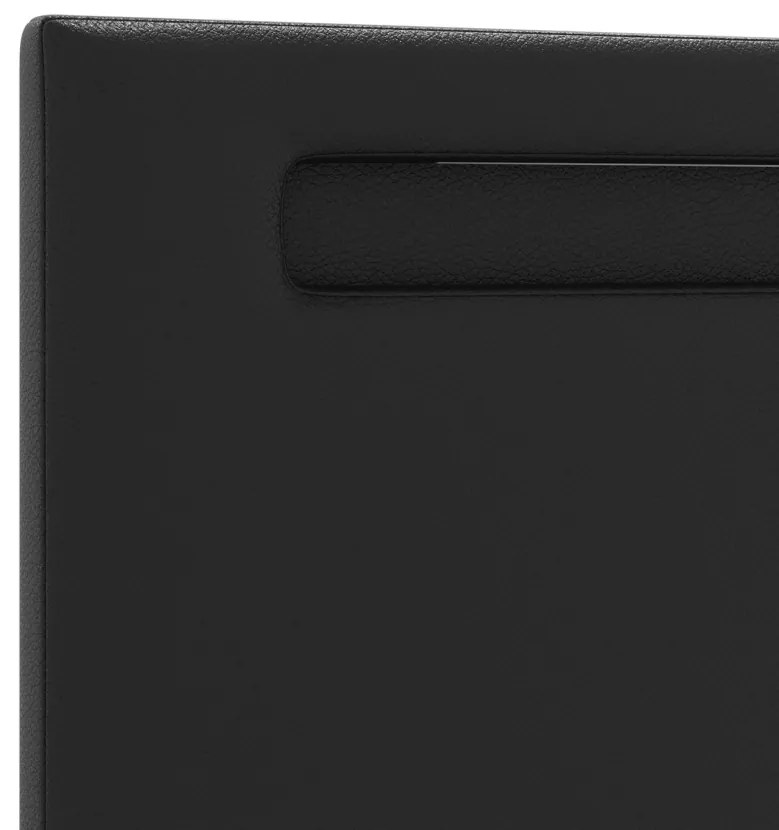 Fejtámla LED -es lámpákkal Falra szerelhető Fekete 200 cm PVC