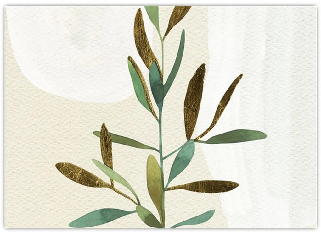 Üveg kép - Akvarell ág N⁰2 (70x50 cm)