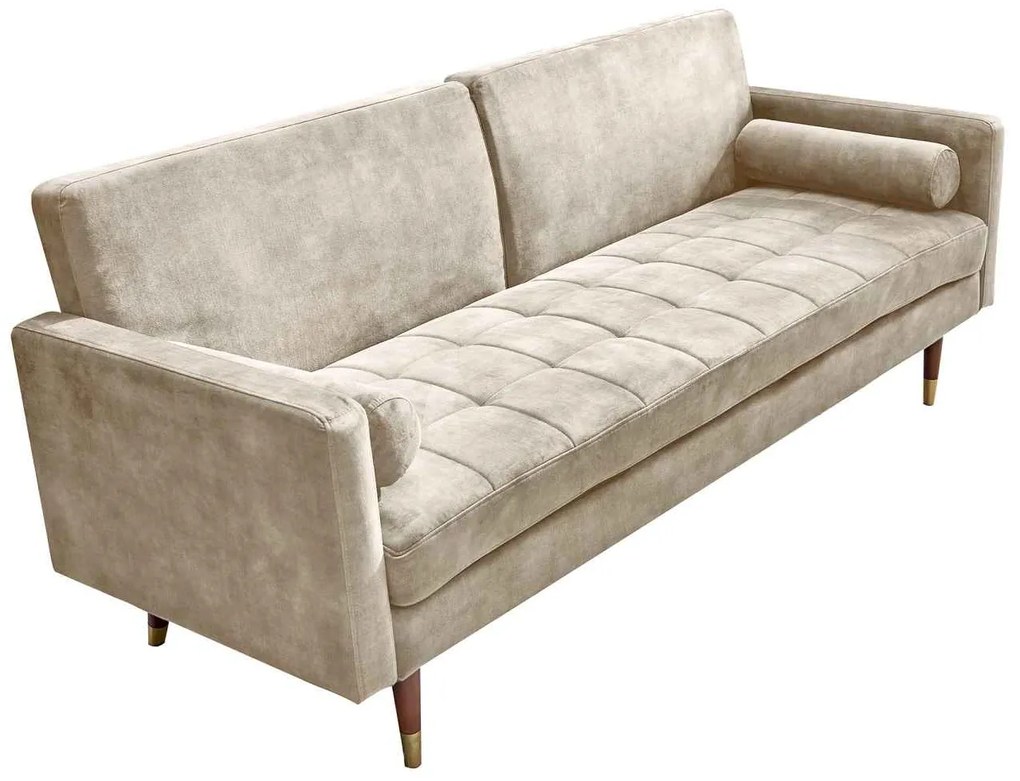 Design ágyazható kanapé Walvia 196 cm pezsgő bársony