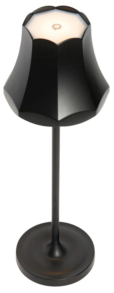 2 db-os Retro asztali lámpa szett fekete újratölthető IP44 - Granny