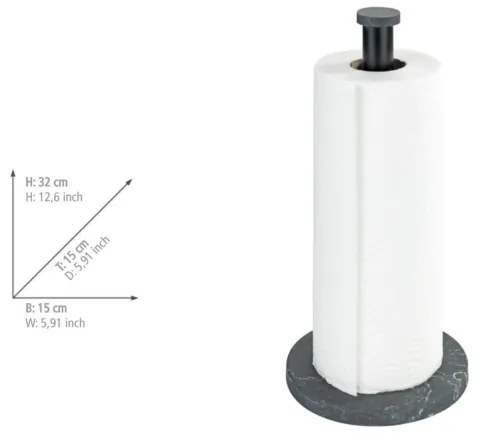 WENKO 53212100 - Konyhai törlőkendőtartó 15x32 cm fekete