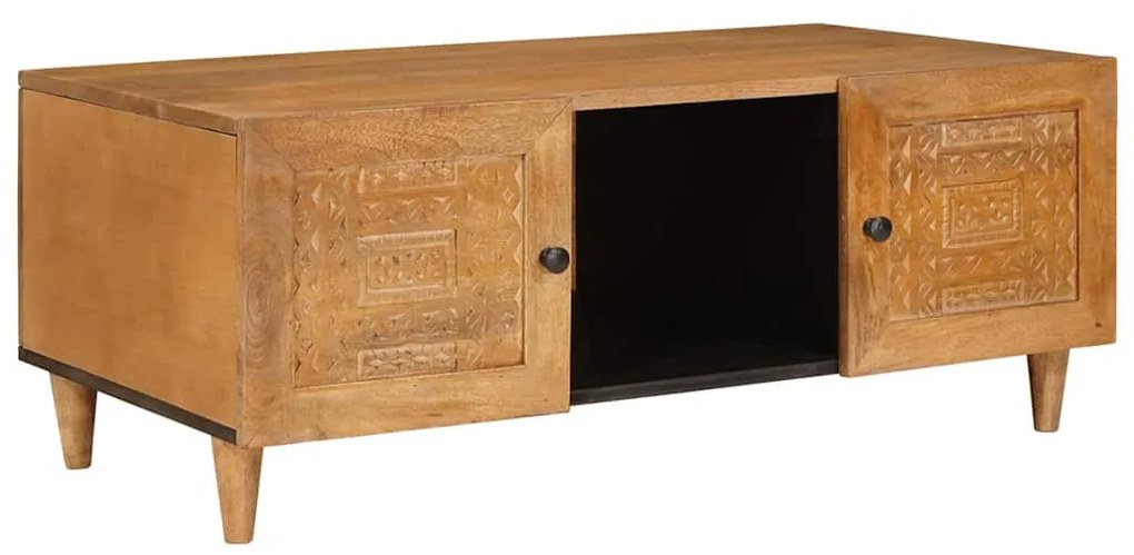 Dohányzóasztal Világosbarna 100 x 54 x 40 cm tömör mangófa