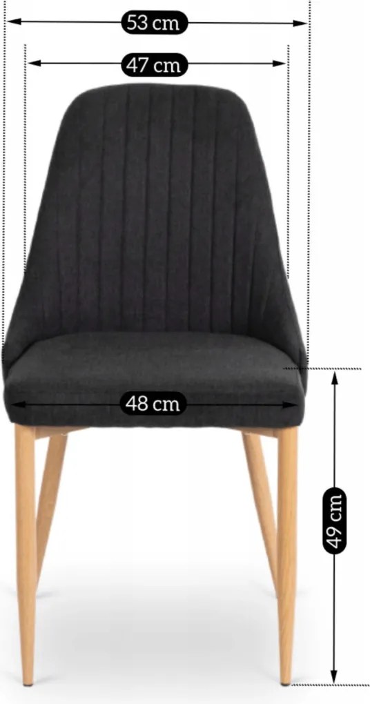 Szék fekete színben. TORINO